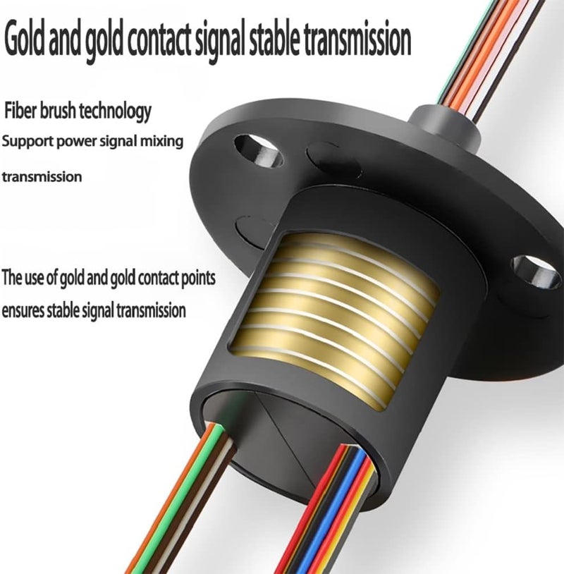 QL-LINRUN Slip Ring Electrical Slip Ring Motor Slip Ring Rotating Connector Slip Ring Electrical Connector Slip Ring Connector 4 Wires 30A Diameter 30mm - Image 3
